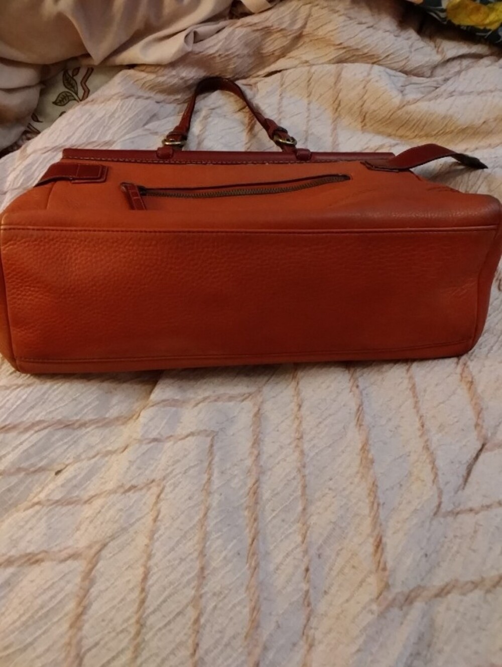 Coach Vintage Soho Dowel Satchel 2004 Coral With Red Trim - Picture 10 of 15